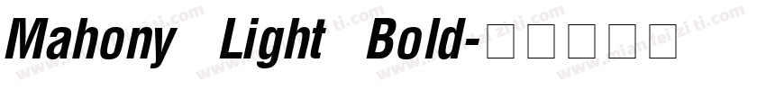 Mahony Light Bold字体转换